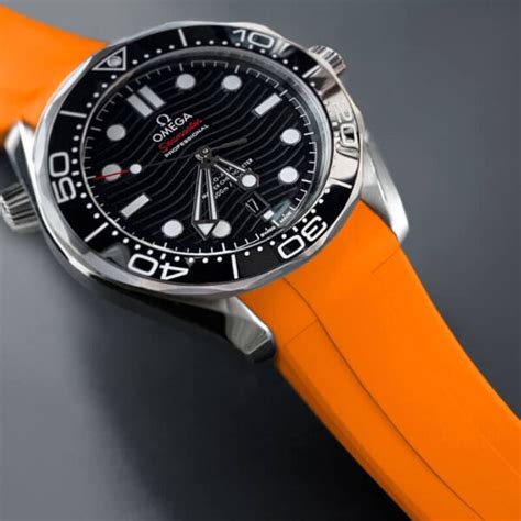 omega orange strap seamaster|genuine omega seamaster rubber strap.